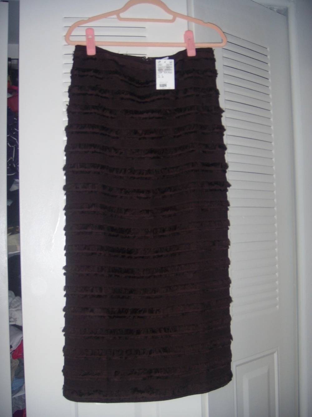 H&M Dark Brown Tiered Maxi Skirt